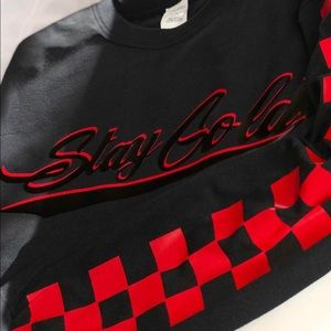 Stay Gold Black Checker Long Sleeve